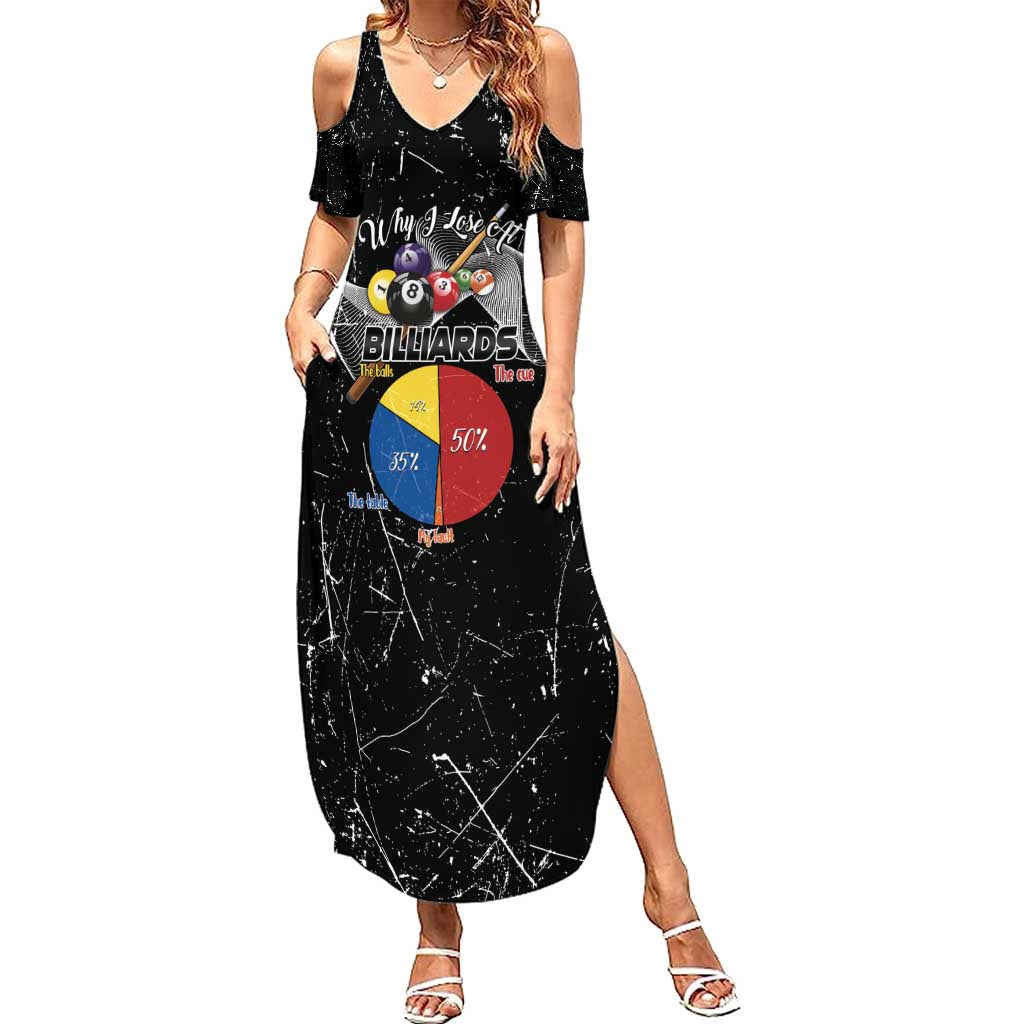 Why I Lose At Billiards Summer Maxi Dress Funny Grunge Style - Wonder Print Shop