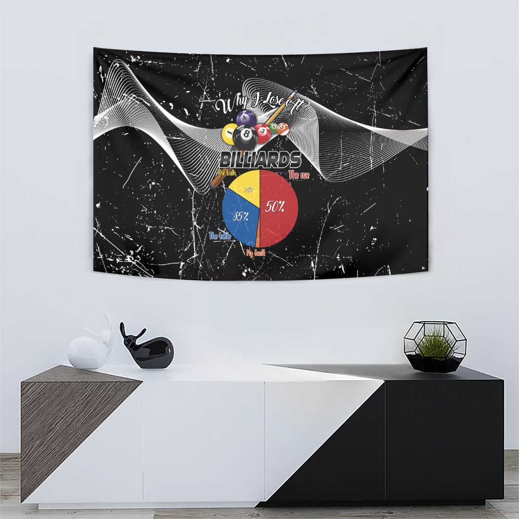 Why I Lose At Billiards Tapestry Funny Grunge Style - Wonder Print Shop