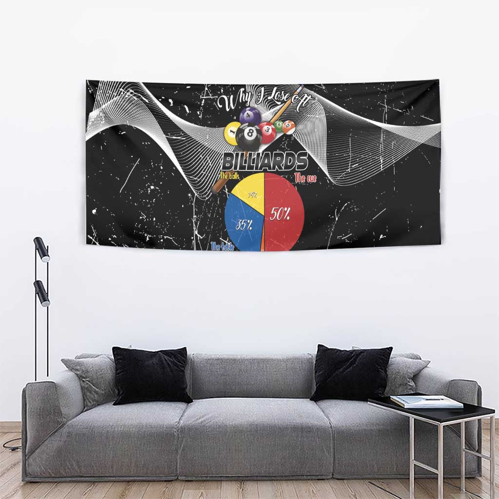 Why I Lose At Billiards Tapestry Funny Grunge Style - Wonder Print Shop