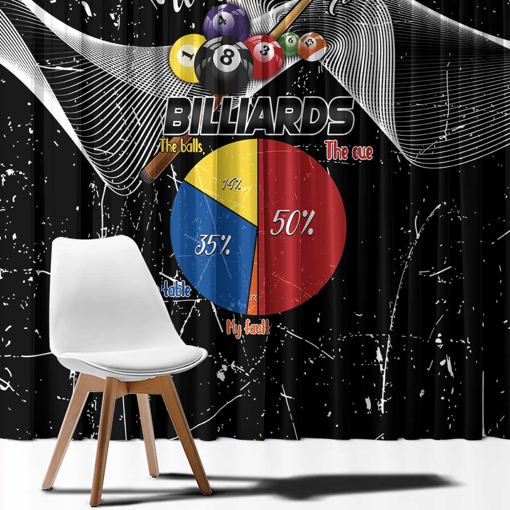 Why I Lose At Billiards Window Curtain Funny Grunge Style - Wonder Print Shop