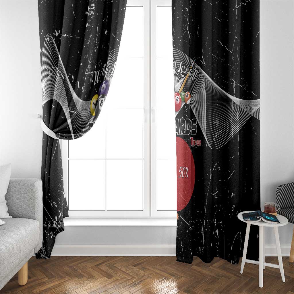 Why I Lose At Billiards Window Curtain Funny Grunge Style - Wonder Print Shop