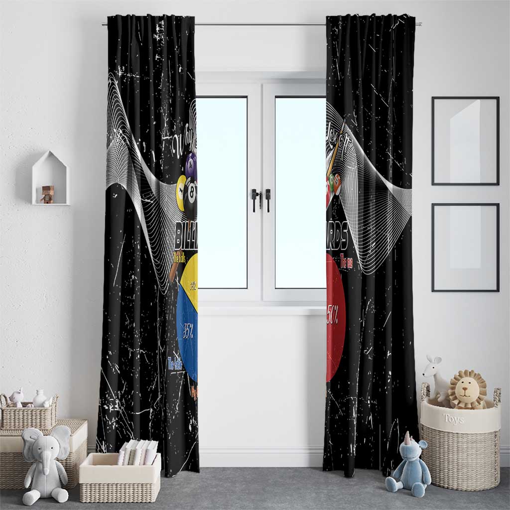 Why I Lose At Billiards Window Curtain Funny Grunge Style - Wonder Print Shop
