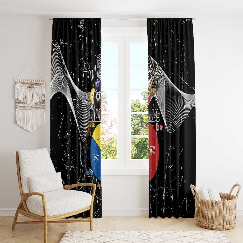 Why I Lose At Billiards Window Curtain Funny Grunge Style - Wonder Print Shop