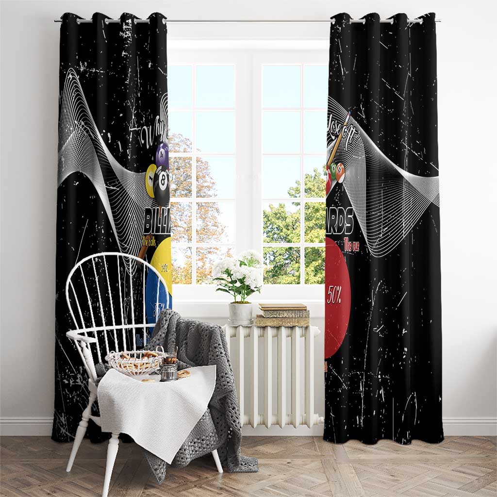 Why I Lose At Billiards Window Curtain Funny Grunge Style - Wonder Print Shop