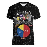 Why I Lose At Billiards Women V-Neck T-Shirt Funny Grunge Style - Wonder Print Shop