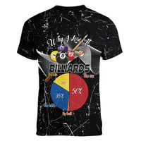 Why I Lose At Billiards Women V-Neck T-Shirt Funny Grunge Style - Wonder Print Shop