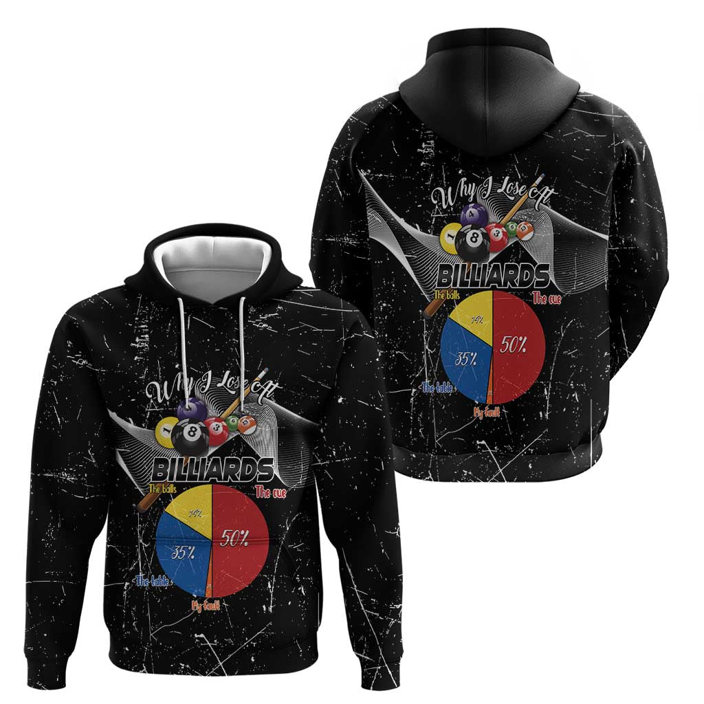 Why I Lose At Billiards Zip Hoodie Funny Grunge Style - Wonder Print Shop