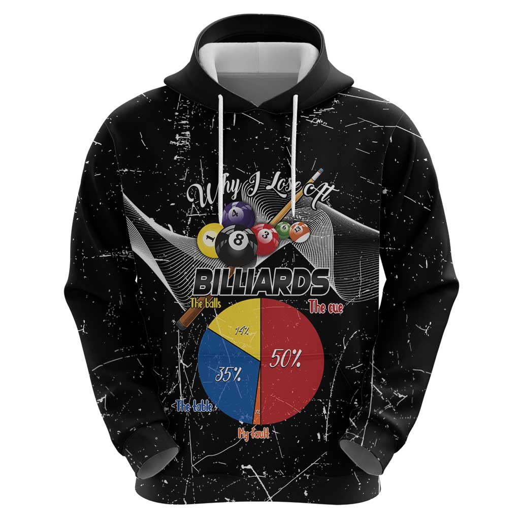 Why I Lose At Billiards Zip Hoodie Funny Grunge Style - Wonder Print Shop
