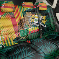 Benin Independence Day Back Car Seat Cover Coat Of Arms Leopard Oil Palm Leaves