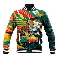 Personalized Benin Independence Day Baseball Jacket Coat Of Arms Leopard Oil Palm Leaves