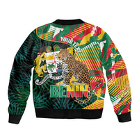 Personalized Benin Independence Day Bomber Jacket Coat Of Arms Leopard Oil Palm Leaves