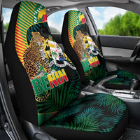 Benin Independence Day Car Seat Cover Coat Of Arms Leopard Oil Palm Leaves