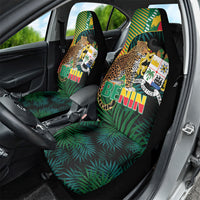 Benin Independence Day Car Seat Cover Coat Of Arms Leopard Oil Palm Leaves
