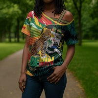 Personalized Benin Independence Day Cross Shoulder Shirt Coat Of Arms Leopard Oil Palm Leaves