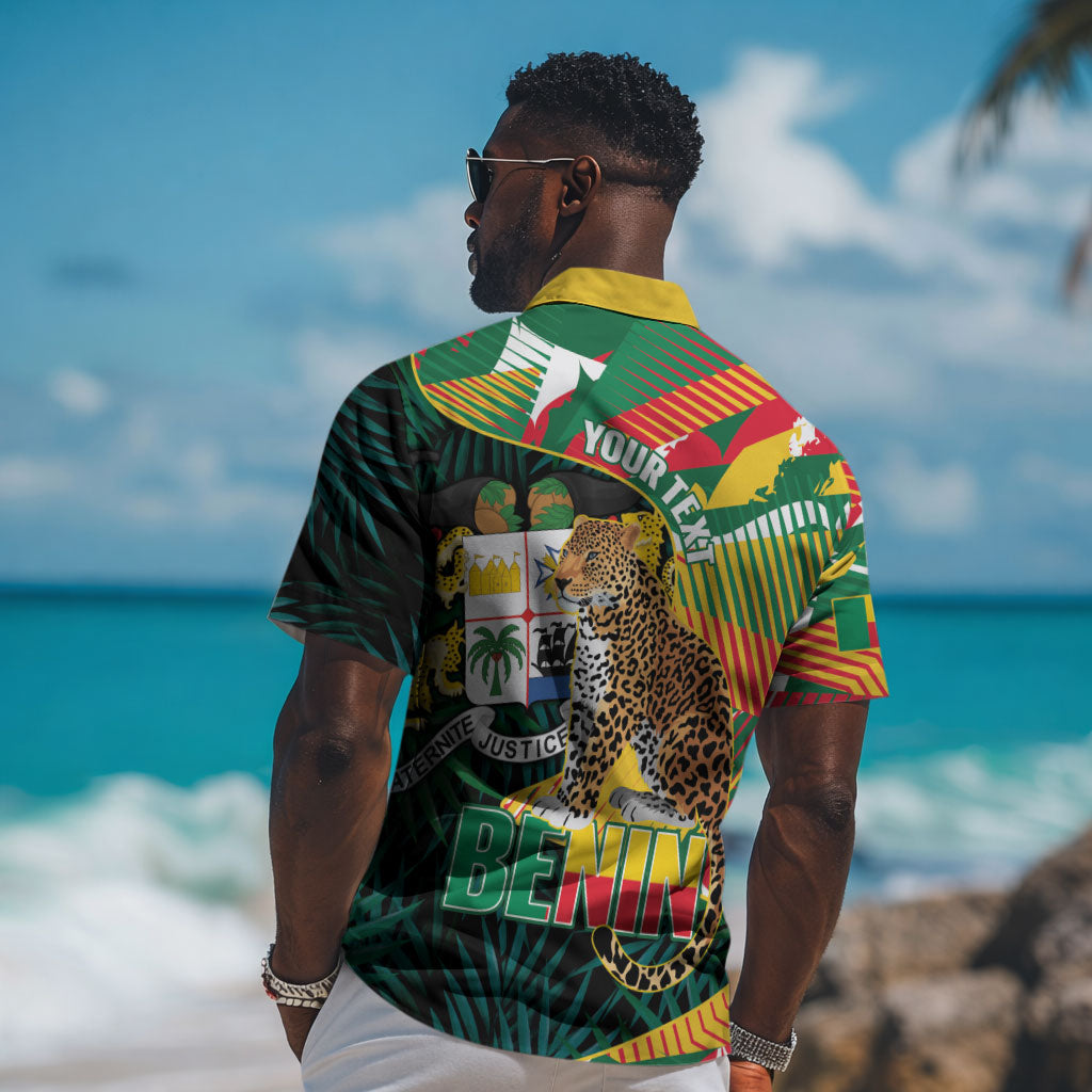Personalized Benin Independence Day Hawaiian Shirt Coat Of Arms Leopard Oil Palm Leaves LT14