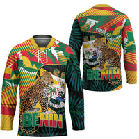 Personalized Benin Independence Day Hockey Jersey Coat Of Arms Leopard Oil Palm Leaves