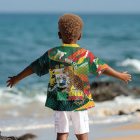 Personalized Benin Independence Day Kid Hawaiian Shirt Coat Of Arms Leopard Oil Palm Leaves