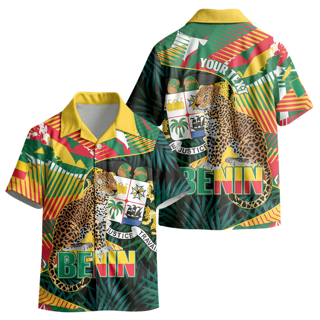 Personalized Benin Independence Day Kid Hawaiian Shirt Coat Of Arms Leopard Oil Palm Leaves LT14