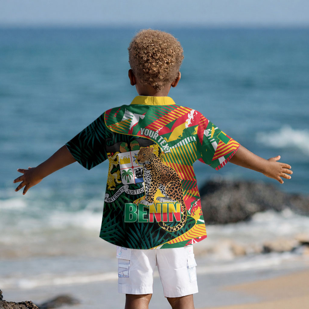Personalized Benin Independence Day Kid Hawaiian Shirt Coat Of Arms Leopard Oil Palm Leaves LT14