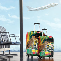 Benin Independence Day Luggage Cover Coat Of Arms Leopard Oil Palm Leaves