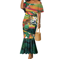 Personalized Benin Independence Day Mermaid Dress Coat Of Arms Leopard Oil Palm Leaves