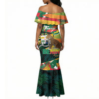 Personalized Benin Independence Day Mermaid Dress Coat Of Arms Leopard Oil Palm Leaves