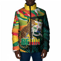 Personalized Benin Independence Day Padded Jacket Coat Of Arms Leopard Oil Palm Leaves