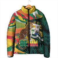 Personalized Benin Independence Day Padded Jacket Coat Of Arms Leopard Oil Palm Leaves
