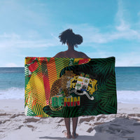 Benin Independence Day Sarong Coat Of Arms Leopard Oil Palm Leaves