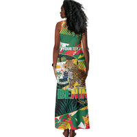 Personalized Benin Independence Day Tank Maxi Dress Coat Of Arms Leopard Oil Palm Leaves
