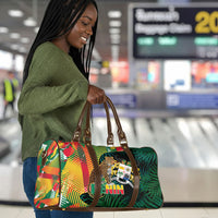 Benin Independence Day Travel Bag Coat Of Arms Leopard Oil Palm Leaves