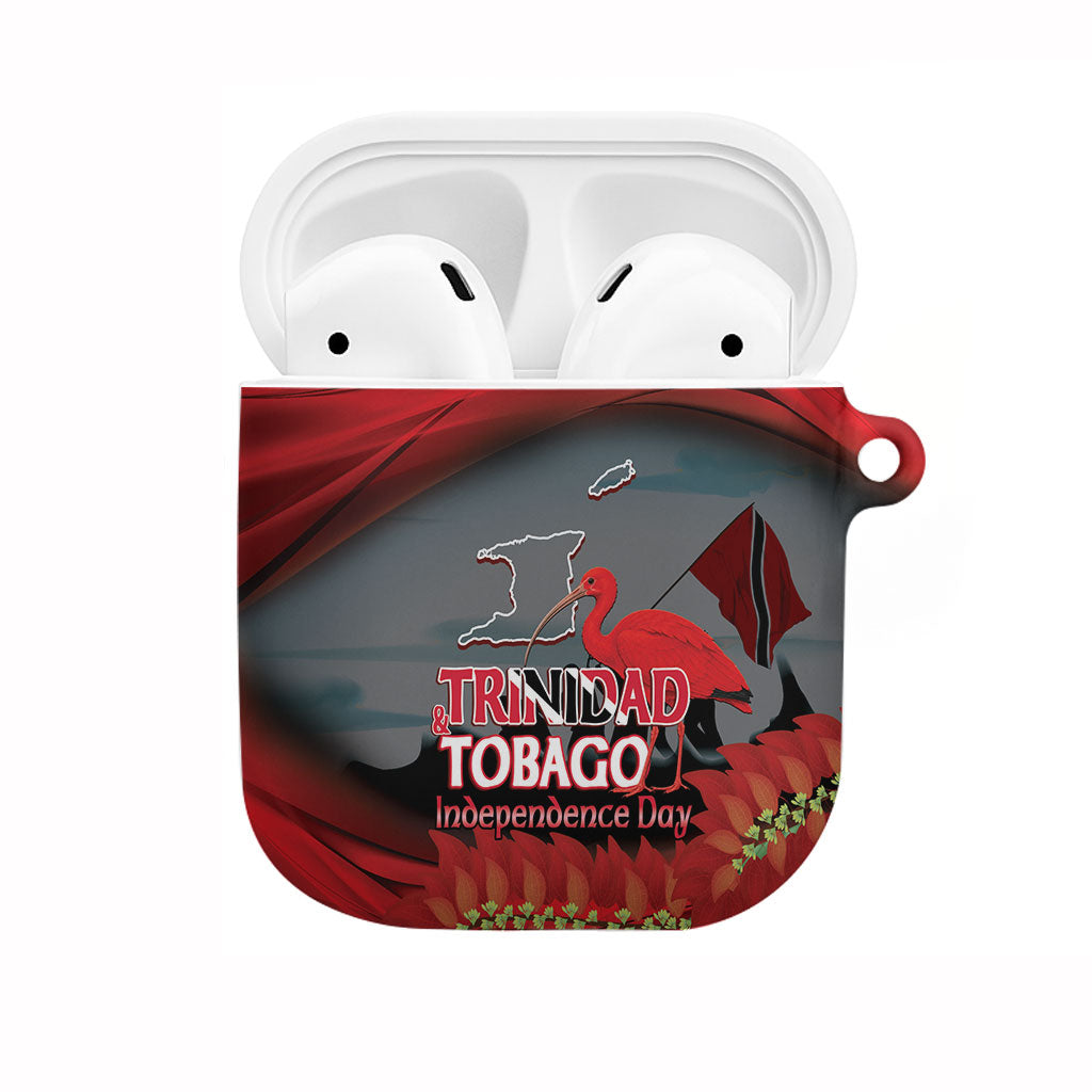 Trinidad and Tobago Independence Day AirPods Case Scarlet Ibis And Chaconia Flowers
