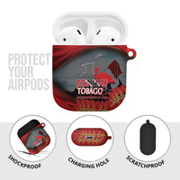 Trinidad and Tobago Independence Day AirPods Case Scarlet Ibis And Chaconia Flowers