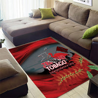 Trinidad and Tobago Independence Day Area Rug Scarlet Ibis And Chaconia Flowers
