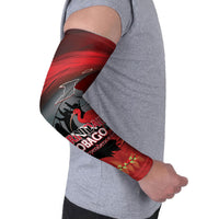 Personalized Trinidad and Tobago Independence Day Arm Sleeves Scarlet Ibis And Chaconia Flowers