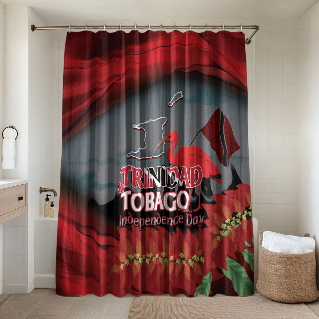 Trinidad and Tobago Independence Day Bathroom Set Scarlet Ibis And Chaconia Flowers