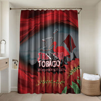 Trinidad and Tobago Independence Day Bathroom Set Scarlet Ibis And Chaconia Flowers