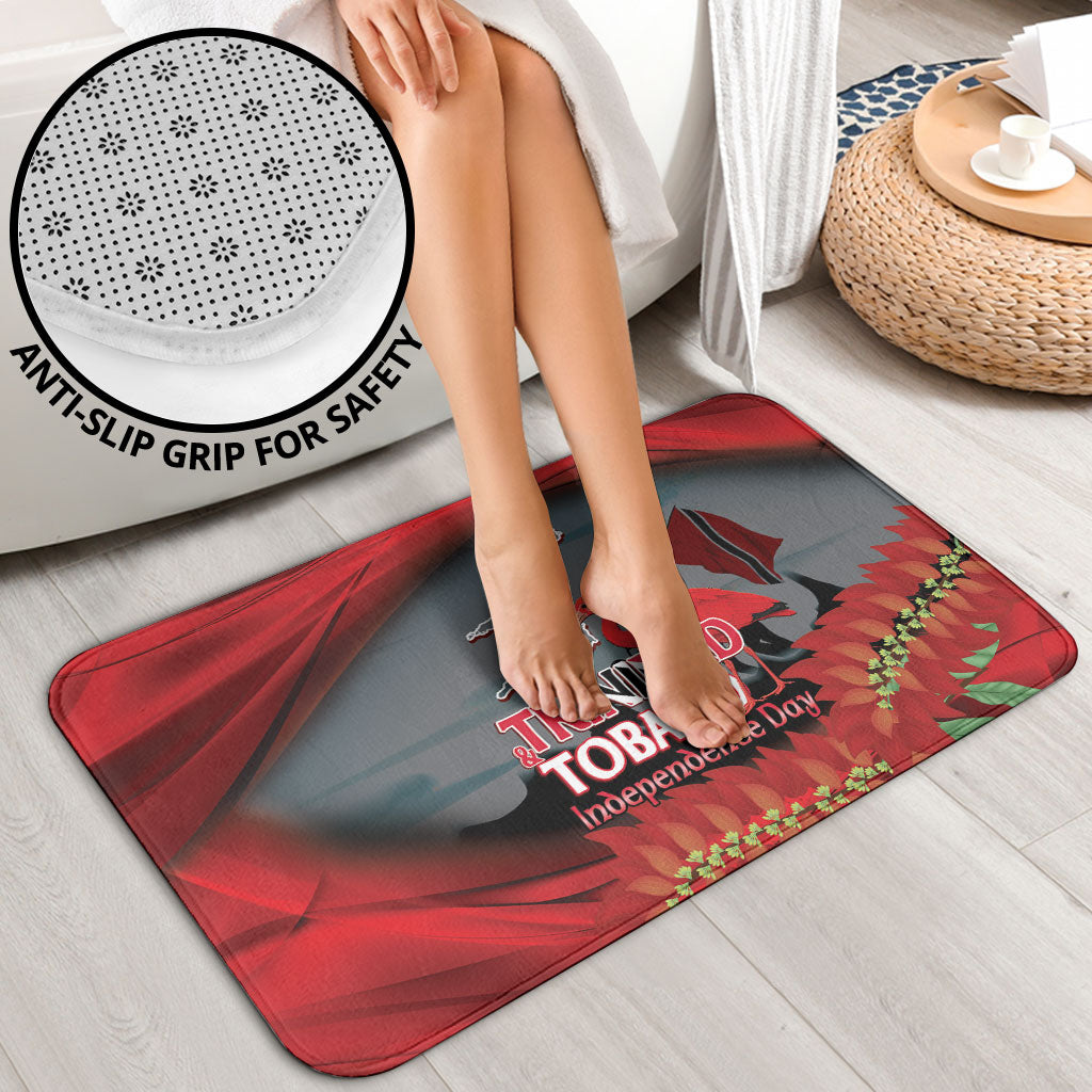Trinidad and Tobago Independence Day Bathroom Set Scarlet Ibis And Chaconia Flowers