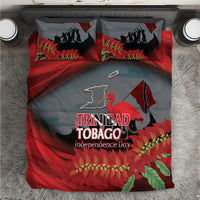 Trinidad and Tobago Independence Day Bedding Set Scarlet Ibis And Chaconia Flowers