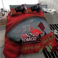 Trinidad and Tobago Independence Day Bedding Set Scarlet Ibis And Chaconia Flowers