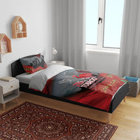 Trinidad and Tobago Independence Day Bedding Set Scarlet Ibis And Chaconia Flowers