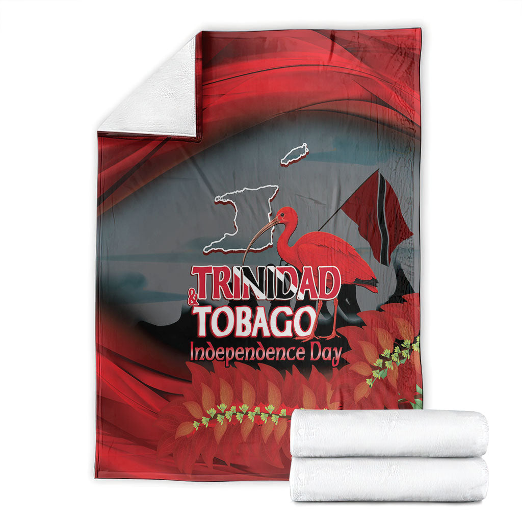 Trinidad and Tobago Independence Day Blanket Scarlet Ibis And Chaconia Flowers