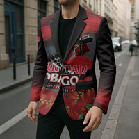 Personalized Trinidad and Tobago Independence Day Blazer Scarlet Ibis And Chaconia Flowers