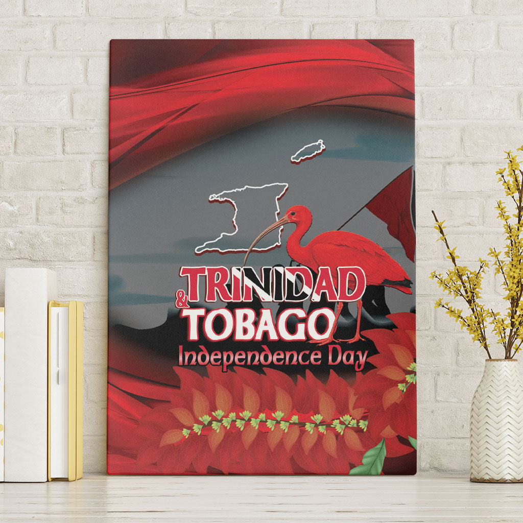 Trinidad and Tobago Independence Day Canvas Wall Art Scarlet Ibis And Chaconia Flowers