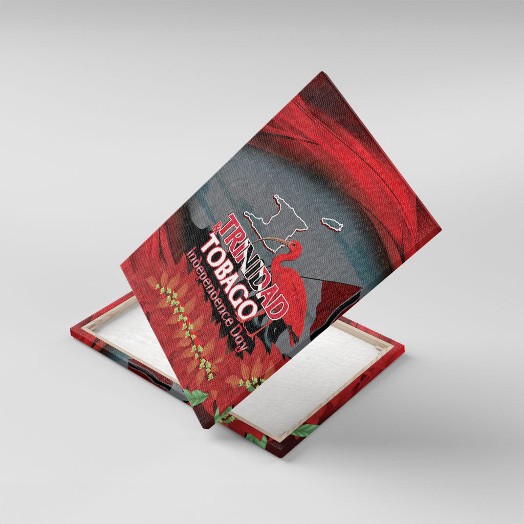 Trinidad and Tobago Independence Day Canvas Wall Art Scarlet Ibis And Chaconia Flowers
