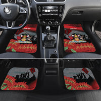 Personalized Trinidad and Tobago Independence Day Car Mats Scarlet Ibis And Chaconia Flowers