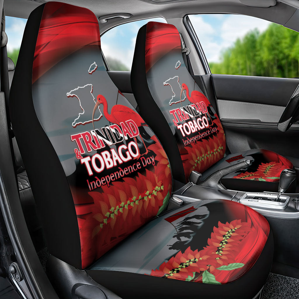 Trinidad and Tobago Independence Day Car Seat Cover Scarlet Ibis And Chaconia Flowers