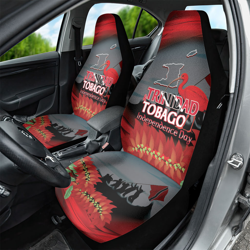 Trinidad and Tobago Independence Day Car Seat Cover Scarlet Ibis And Chaconia Flowers