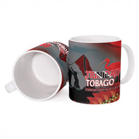 Personalized Trinidad and Tobago Independence Day Ceramic Mug Scarlet Ibis And Chaconia Flowers