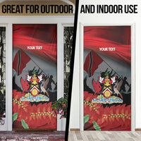 Personalized Trinidad and Tobago Independence Day Door Cover Scarlet Ibis And Chaconia Flowers